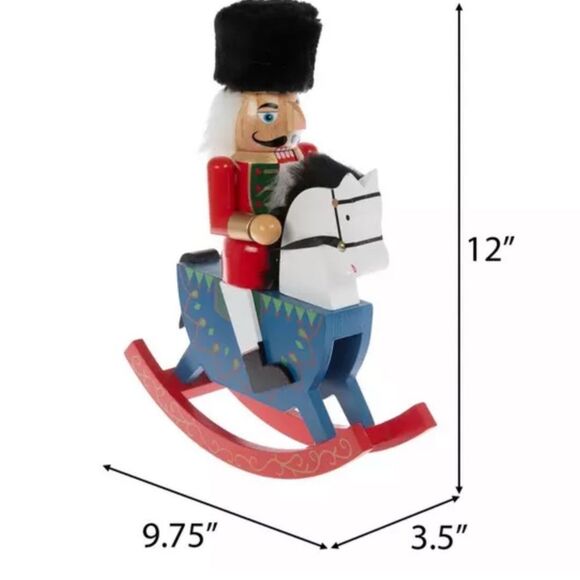Festive Nutcracker Rocking Horse Decor - Picture 2 of 4